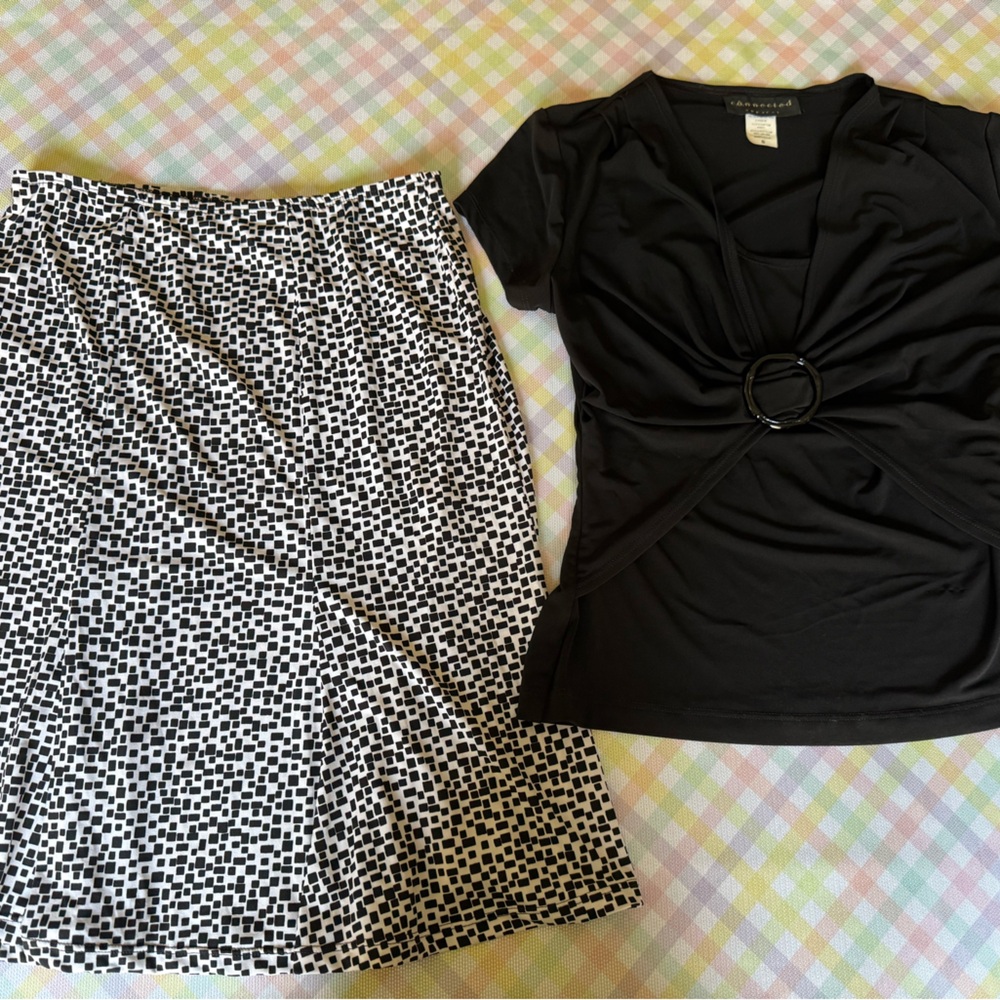 Connected Apparel Black and White Ensemble